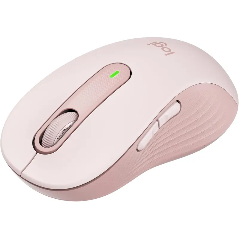 Logitech Signature M650 L Kabellose Maus - für große Hände, Leise Klicks, Anpassbare Seitentasten, Bluetooth, Kompatibilität mit mehreren Geräten - Rosa