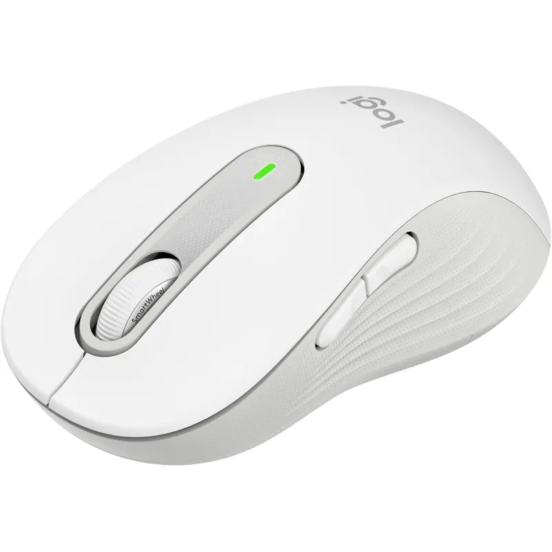 Logitech Signature M650 L Kabellose Maus - für große Hände, Leise Klicks, Anpassbare Seitentasten, Bluetooth, Kompatibilität mit mehreren Geräten - Weiß