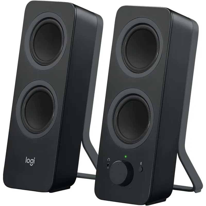 Logitech Z207 Kabellose PC-Lautsprecher, Bluetooth, Stereo Sound, 10 Watt Spitzenleistung, 3.5 mm Eingang, Kopfhörerbuchse, Easy-Switch Feature, EU Stecker, PC/TV/Tablet/Handy - Schwarz