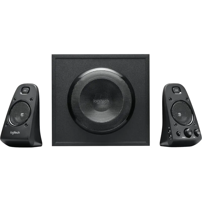 Logitech Z623 Lautsprecher-System mit Subwoofer, Satter Bass, 400 Watt Spitzenleistung, THX-Zertifiziert, 3.5mm & Cinch-Eingänge, Multi-Device, EU Stecker, PC/PS4/Xbox/TV/Smartphone/Tablet - Schwarz