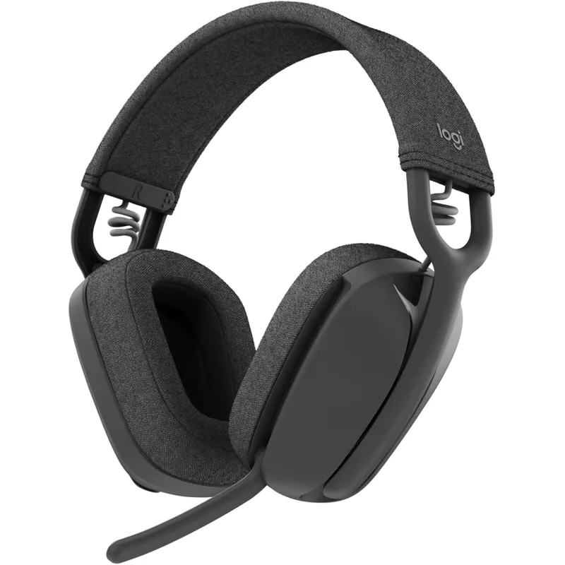 Logitech Zone Vibe 100 Leichte, kabellose Over-Ear-Kopfhörer mit geräuschunterdrückendem Mikrofon, Multipoint Bluetooth-Headset, Funktioniert mit Teams, Google Meet, Zoom, Mac/PC - Graphit