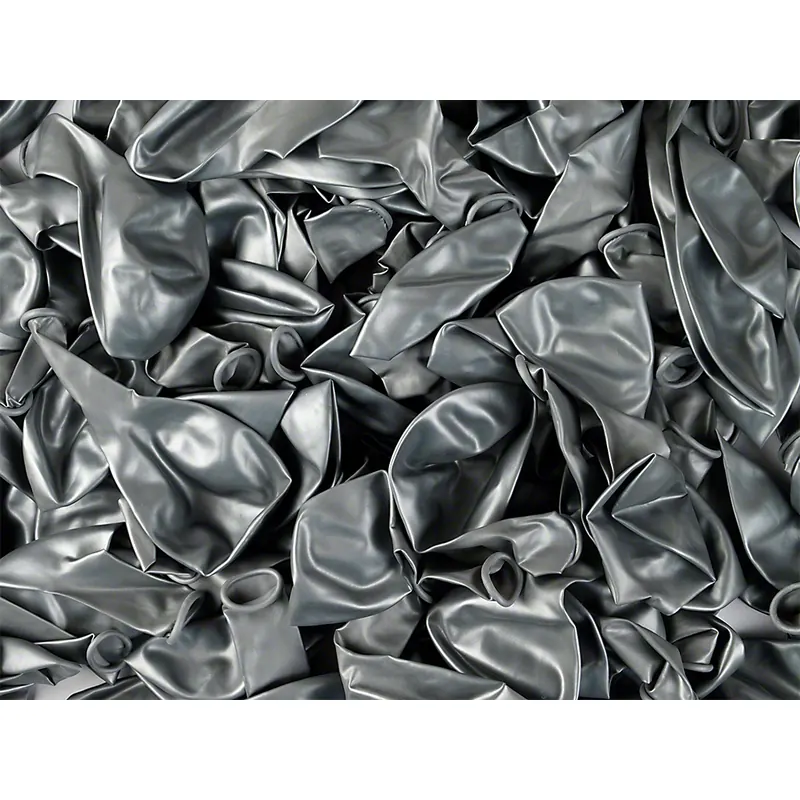 Luftballons, Ø 11" / ca. 29 cm, Umfang 90/100 cm, metallic-silber, P/100