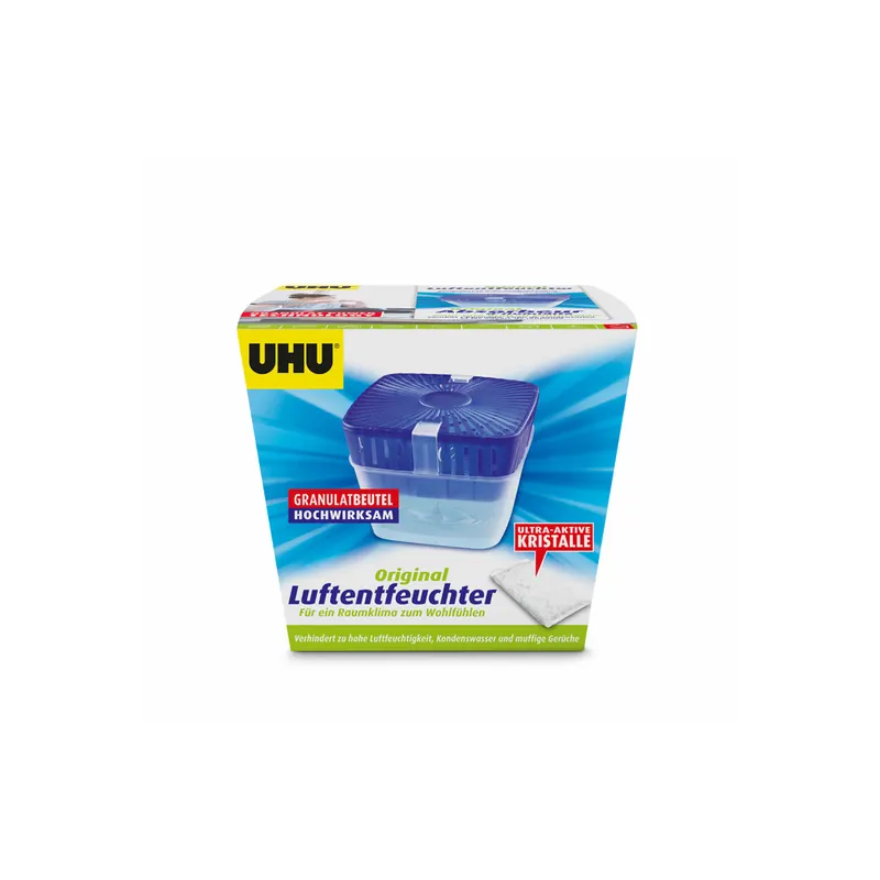 Luftentfeuchter UHU Original 52155 - blau/transparent Räume bis zu 45 m³ 450 g