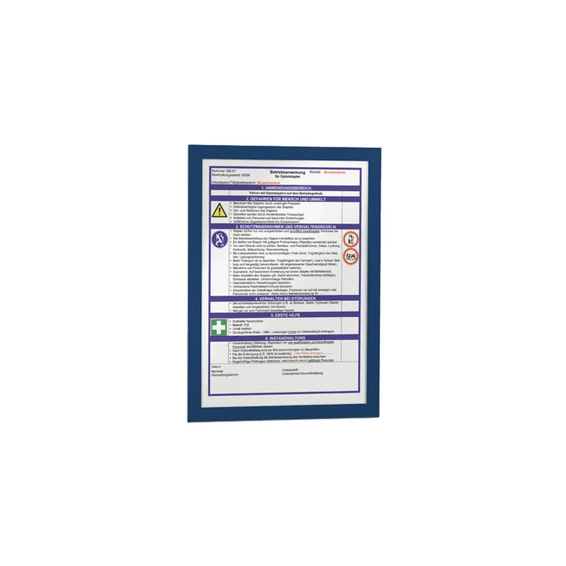 Magnetrahmen Durable Duraframe 4872 - A4 236 x 322 mm dunkelblau selbstklebend haftend Pckg/2