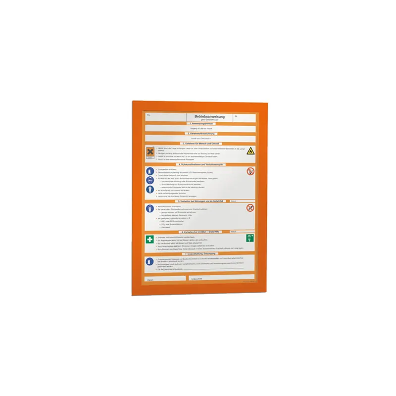 Magnetrahmen Durable Duraframe 4872 - A4 236 x 322 mm orange selbstklebend haftend Pckg/2
