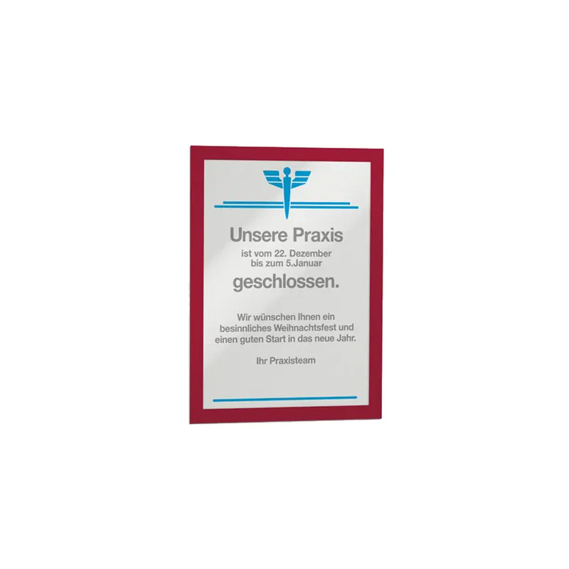 Magnetrahmen Durable Duraframe 4872 - A4 236 x 322 mm rot selbstklebend haftend Pckg/2