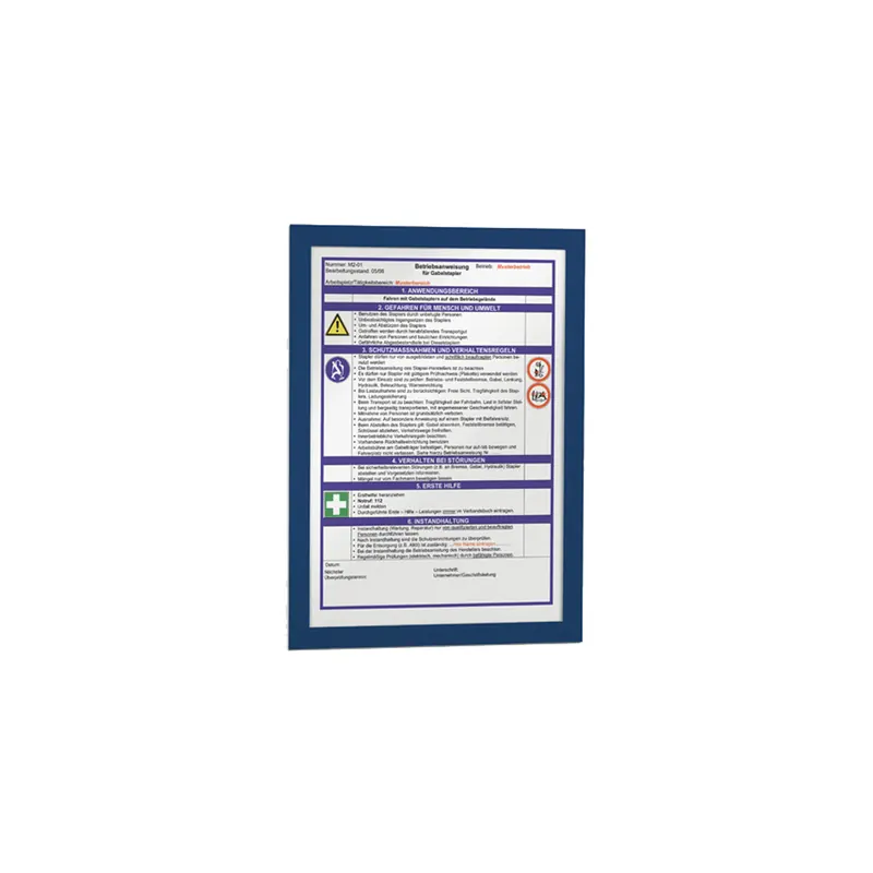 Magnetrahmen Durable Duraframe 4882 - A4 236 x 322 mm dunkelblau selbstklebend haftend Pckg/10