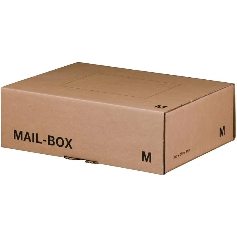 MAIL-Box Versandkarton M, 331x241x104 mm, braun, 20 Stück