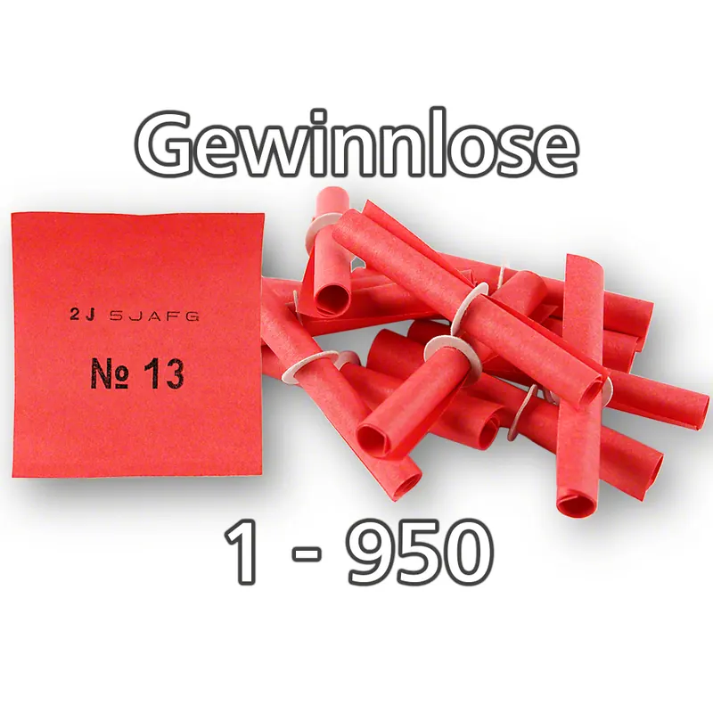 maru-Röllchenlose mit Pappringverschluß, rot, Nummernsatz 1-950