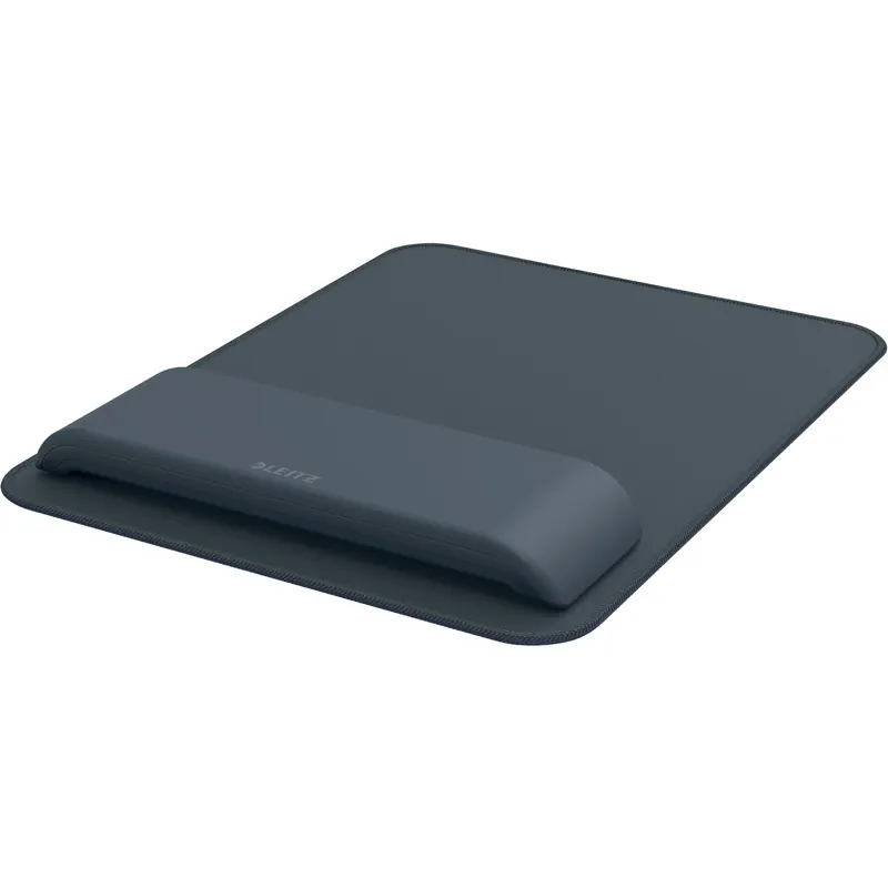 Mauspad Leitz Ergo 6517 - 200 x 24 x 260 mm samtgrau mit Handgelenkstütze Höheneinstellungen 13 mm und 20 mm rutschfeste Unterlage