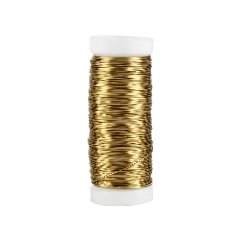 Messingdraht, 0,3 mm breit, 80 m lang, gold