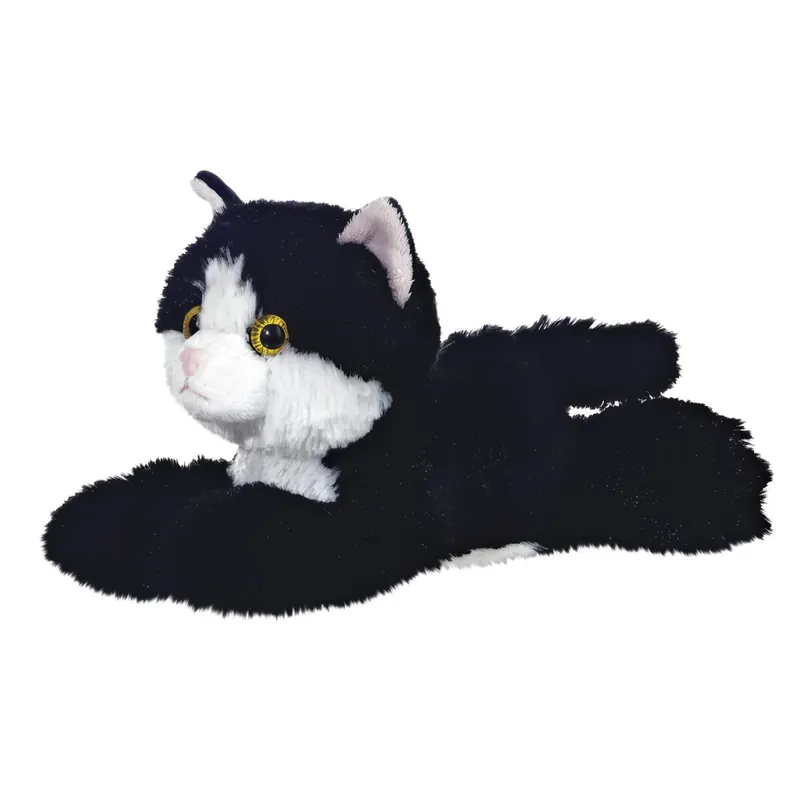 Mini Flopsies Maynard Black/White Cat 8In/20cm