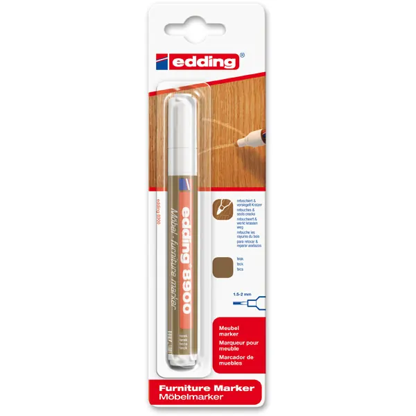 Möbelmarker edding 8900 - Teak 1,5-2 mm Rundspitze permanent wasserfest