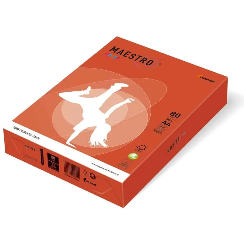 Mondi Maestro Color ziegelrot 80g/m² DIN-A4 - 500 Blatt ZR09