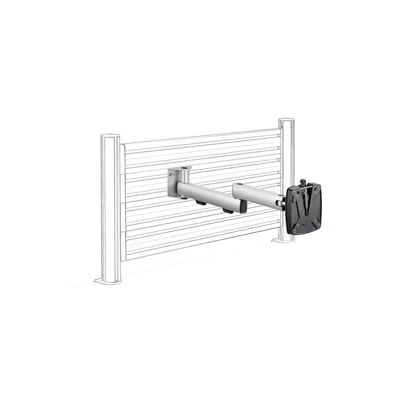 Monitorarm Novus-MPS SlatWall-Faltarm 964+0119+014 - Faltarm 445 mm silber für Organisationswand Befestigungsstandard 75/100 bis 10 kg