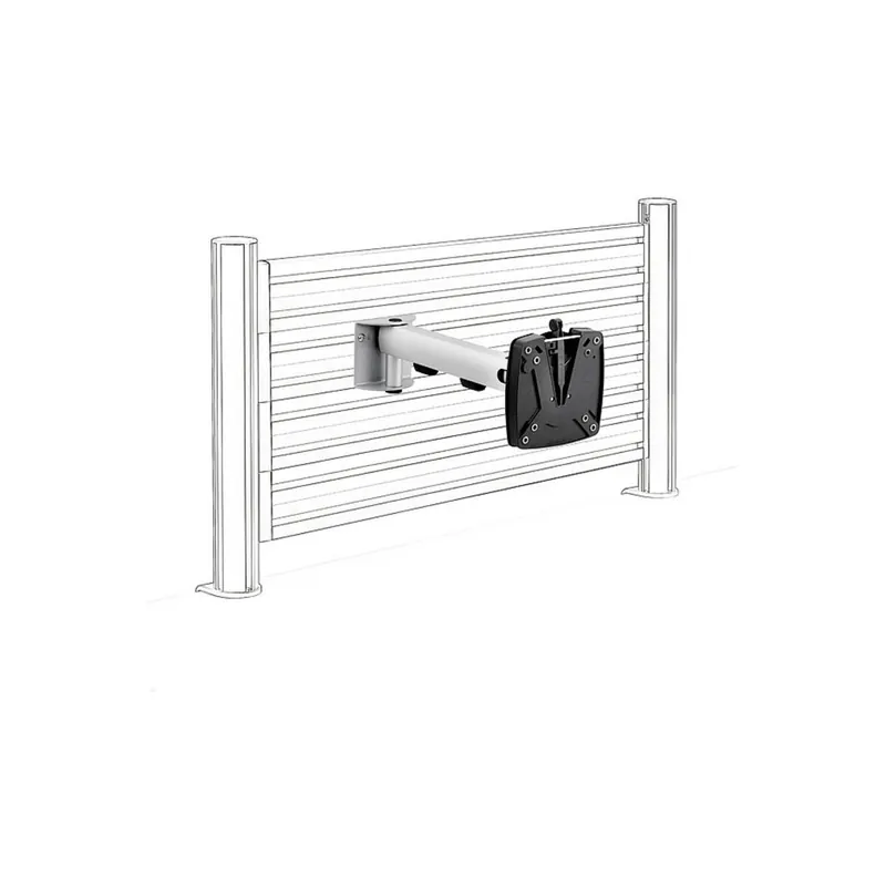 Monitorarm Novus-MPS SlatWall-Tragarm 962+0119+004 - Tragarm 300 mm silber für Organisationswand Befestigungsstandard 75/100 bis 10 kg