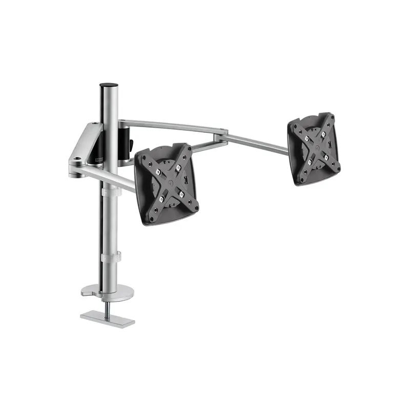 Monitorhalter Set Novus-MPS MY twin arm 2.0 910+6659+000 - Säule und 2 Tragarme silber Kabellochbefestigung Befestigungsstandard 75/100 bis je 5 kg