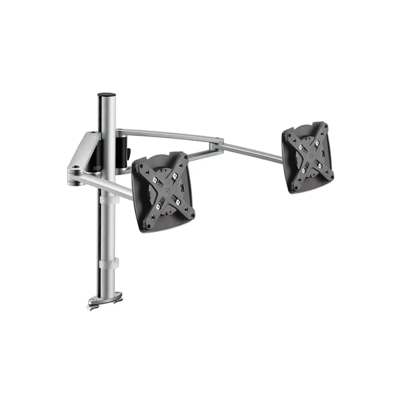 Monitorhalter Set Novus-MPS MY twin arm 2.0 910+6669+000 - Säule und 2 Tragarme silber Systemschienenbefestigung Befestigungsstandard 75/100 bis je 5 kg