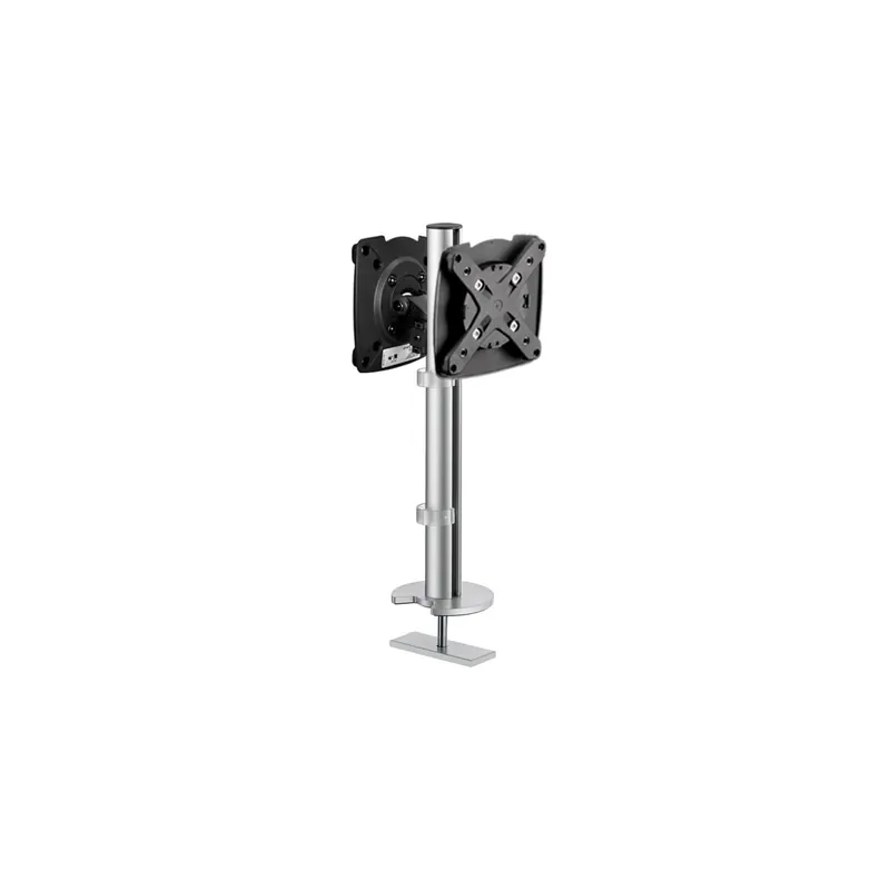 Monitorhalter Set Novus-MPS MY twin fix 2.0 910+1159+000 - Säule und 2 Tragelemente silber Kabellochbefestigung Befestigungsstandard 75/100 bis je 5 kg