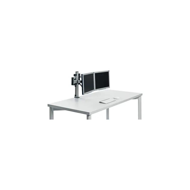 Monitorhalter Set Novus-MPS TSS Duo 220+0060+000 - TSS-Säule und 2 TSS-Faltarme silber Tischklemme Befestigungsstandard 75/100 bis 12 kg