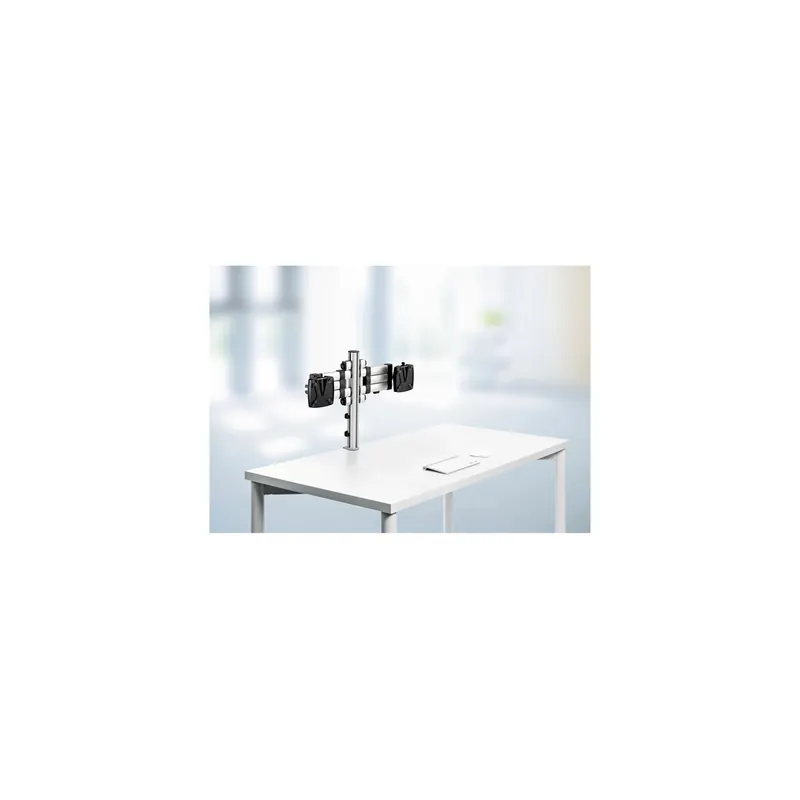 Monitorhalter Set Novus-MPS TSS Duo 220+0260+000 - TSS-Säule und 2 TSS-Teleskoparme silber Tischklemme Befestigungsstandard 75/100 bis je 6,5 kg