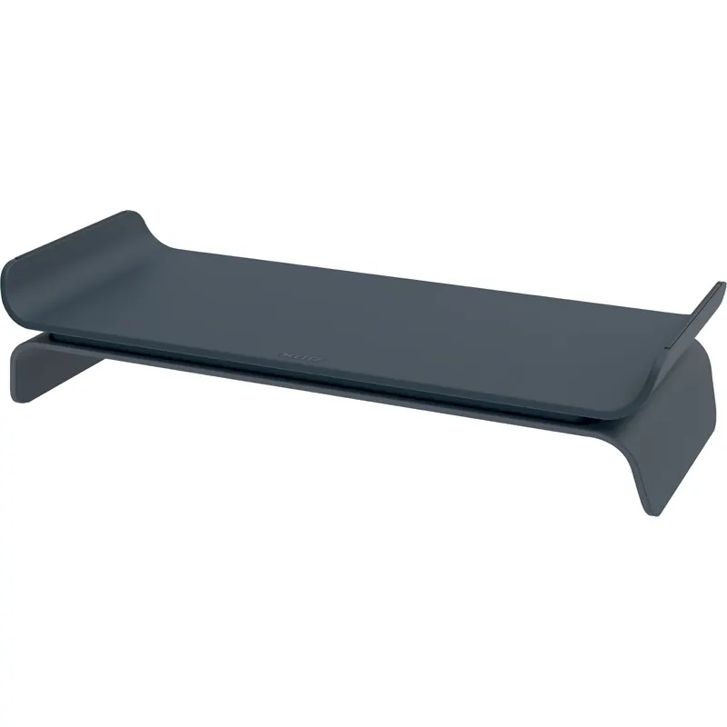 Monitorständer Leitz Ergo 6504 - 209 x 112 x 438 mm samtgrau 2 Höheneinstellungen 55 mm und 77 mm für Bildschirme bis zu 27 Zoll
