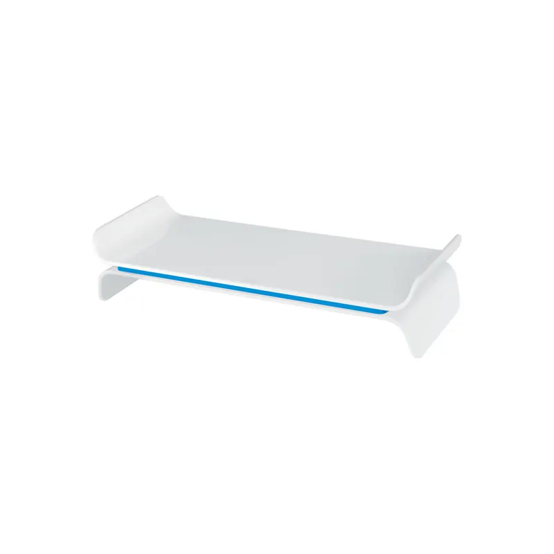 Monitorständer Leitz Ergo WOW 6504 - 483 x 112 x 209 mm weiß/blau höhenverstellbar 55 / 77 mm bis zu 15 kg