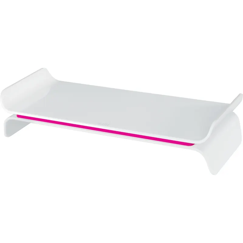 Monitorständer Leitz Ergo WOW 6504 - 483 x 112 x 209 mm weiß/pink höhenverstellbar 55 / 77 mm bis zu 15 kg