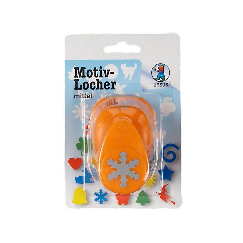 Motivlocher Schneeflocke, orange