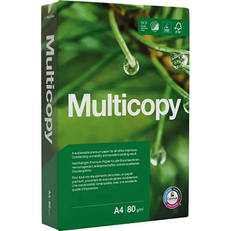 Multicopy Papier 80g/m² DIN-A4 - 500 Blatt Exzellentes Druckergebnis mit Umweltbewusstsein