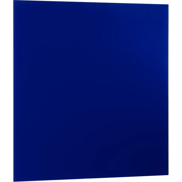 myOfficeBrand Glasmagnetboard 48 x 48 cm blau inkl. Magnete und Stift