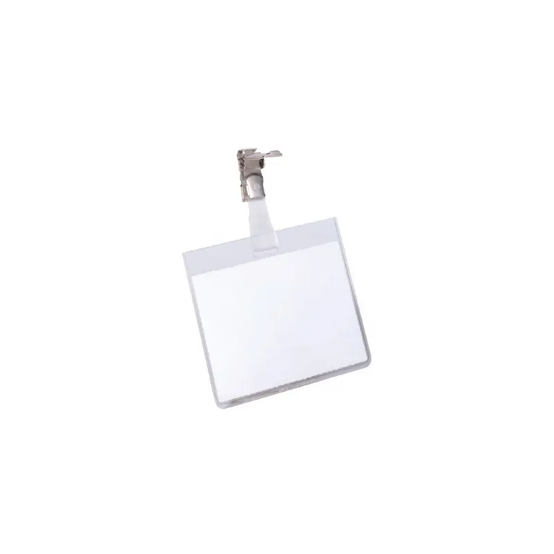 Namensschild Durable 8003 - 60 x 90 mm transparent mit Clip Pckg/25