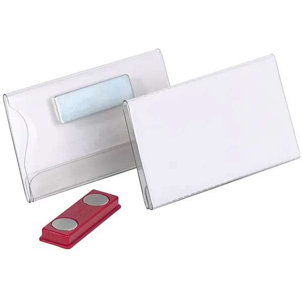 Namensschild Durable 8116 - 40 x 75 mm transparent mit Magnet Pckg/25
