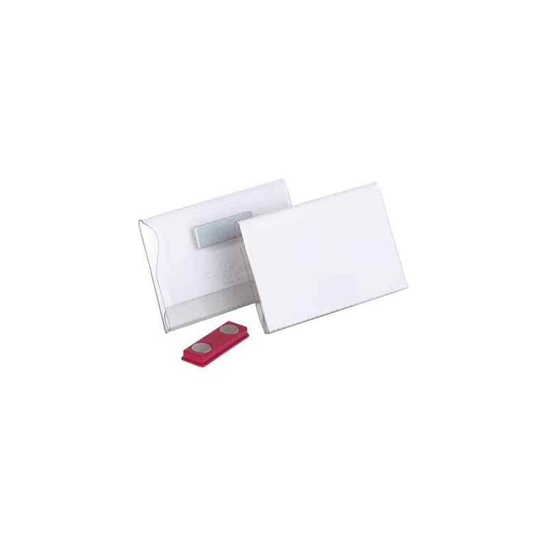 Namensschild Durable 8117 - 54 x 90 mm transparent mit Magnet Pckg/25