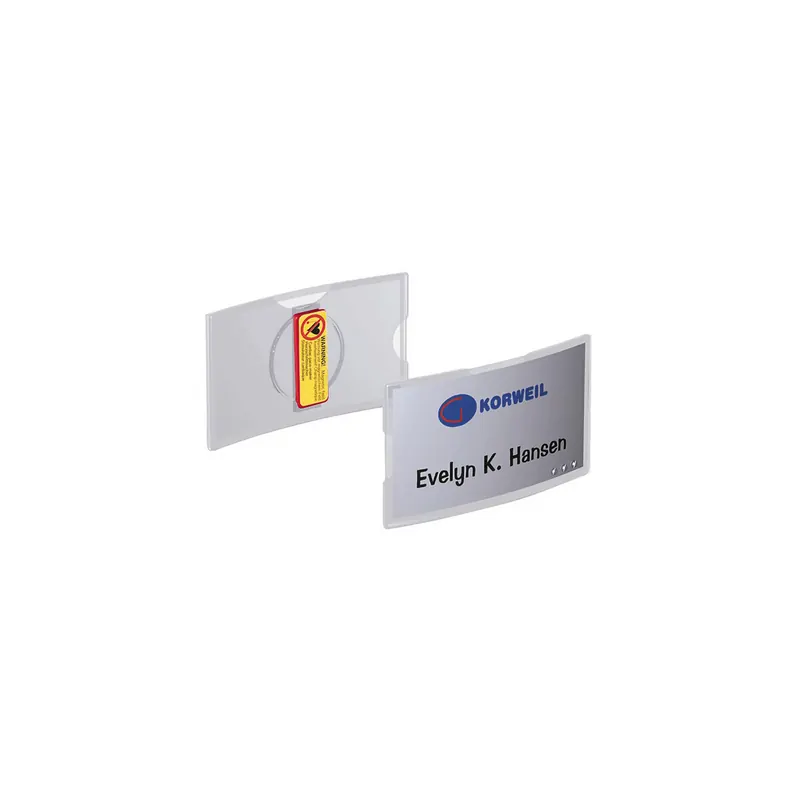 Namensschild Durable 8123 - 40 x 75 mm transparent mit Magnet Pckg/25
