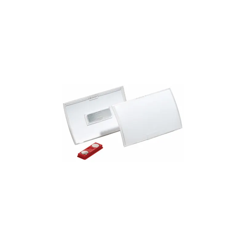 Namensschild Durable 8212 - 40 x 75 mm transparent mit Magnet Pckg/10