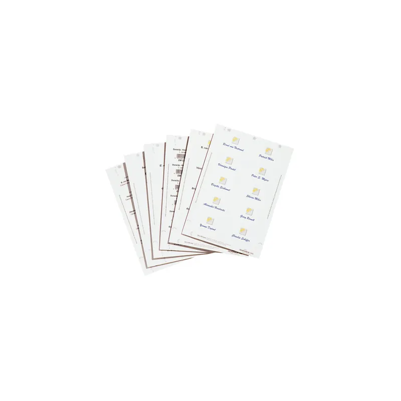 Namensschild Einsteckschild Durable 1451 - 30 x 60 mm weiß für Laser-, Inkjet-, Matrixdrucker und Kopierer Pckg/540