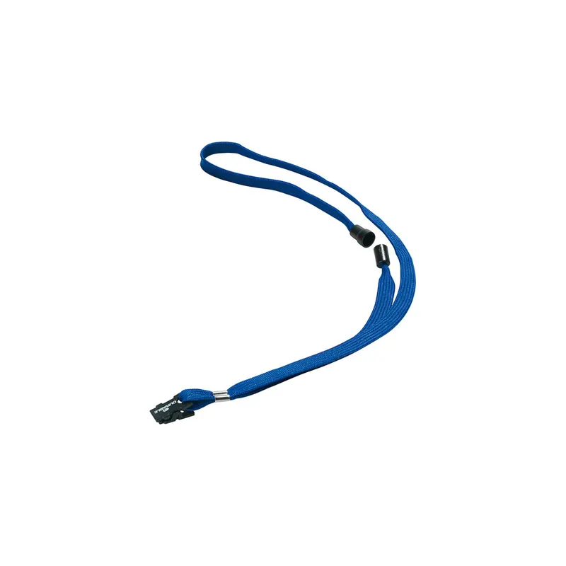 Namensschild Umhängeband Durable 8119 - 10 mm x 44 cm dunkelblau mit Kunststoffclip Pckg/10