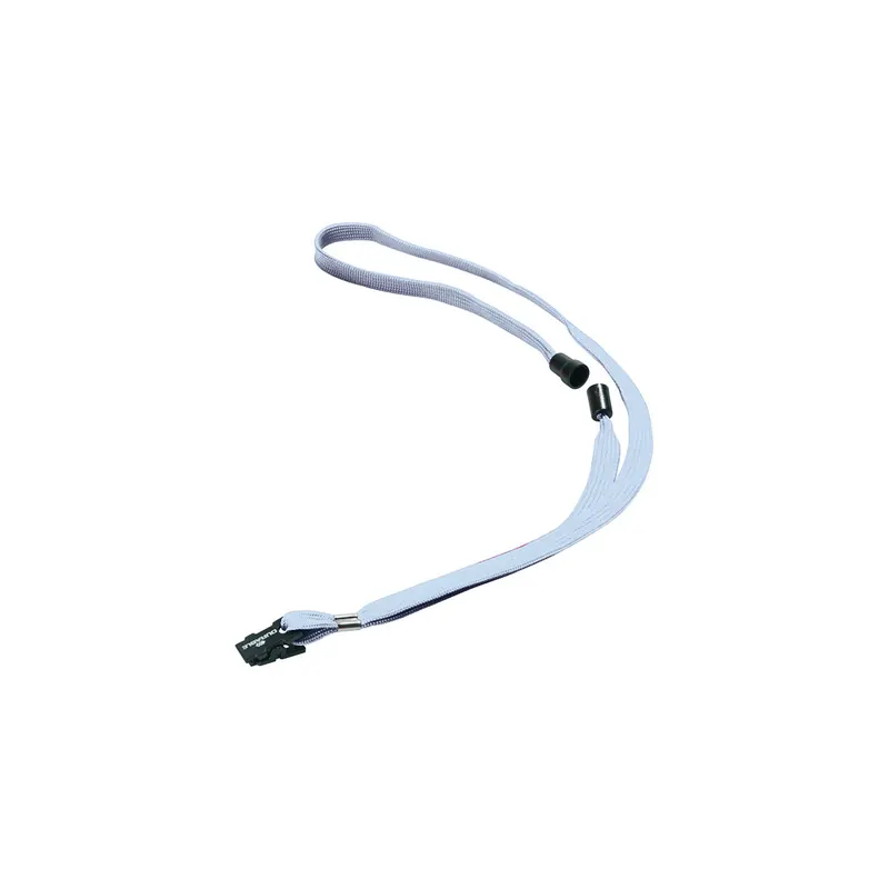 Namensschild Umhängeband Durable 8119 - 10 mm x 44 cm grau mit Kunststoffclip Pckg/10