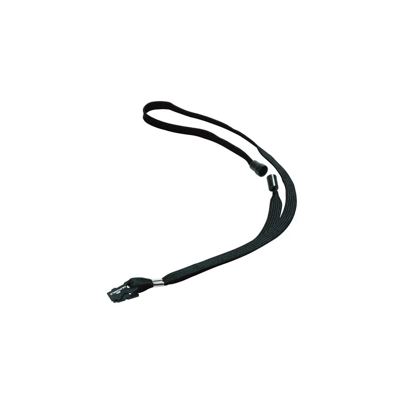 Namensschild Umhängeband Durable 8119 - 10 mm x 44 cm schwarz mit Kunststoffclip Pckg/10