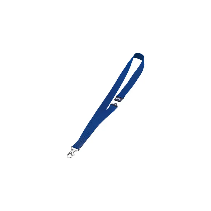 Namensschild Umhängeband Durable 8137 - 20 mm x 44 cm dunkelblau mit Karabiner Pckg/10