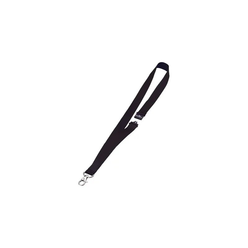 Namensschild Umhängeband Durable 8137 - 20 mm x 44 cm schwarz mit Karabiner Pckg/10