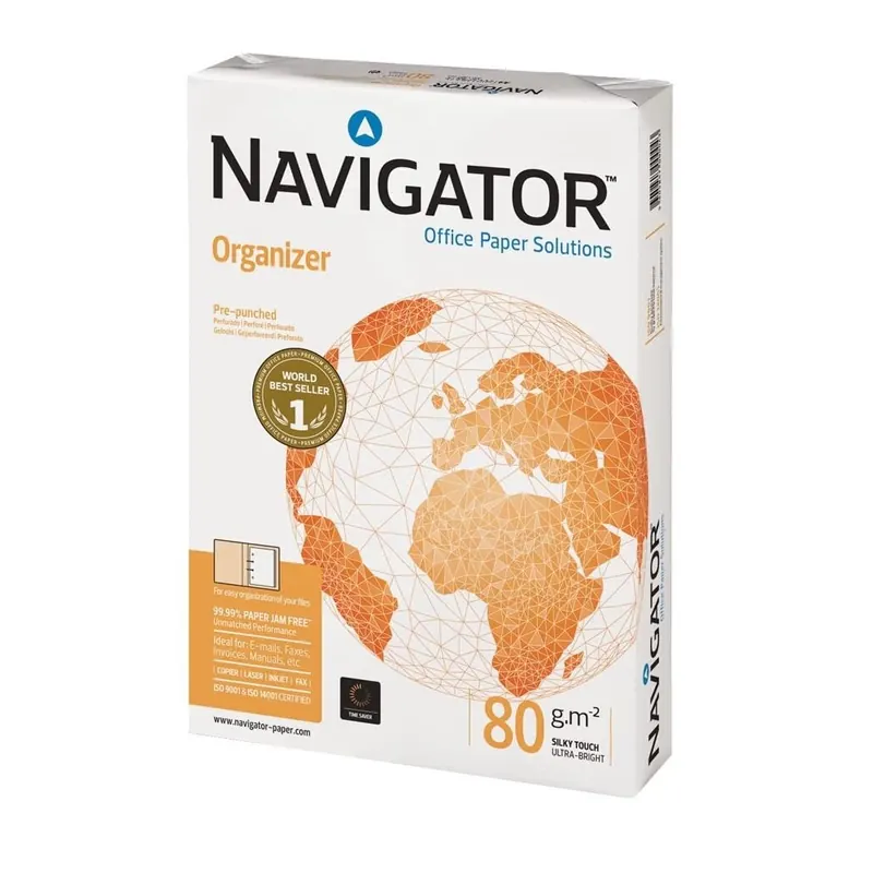 Navigator Organizer 80g/m² DIN-A4 - 4-fach gelocht 500 Blatt weiß