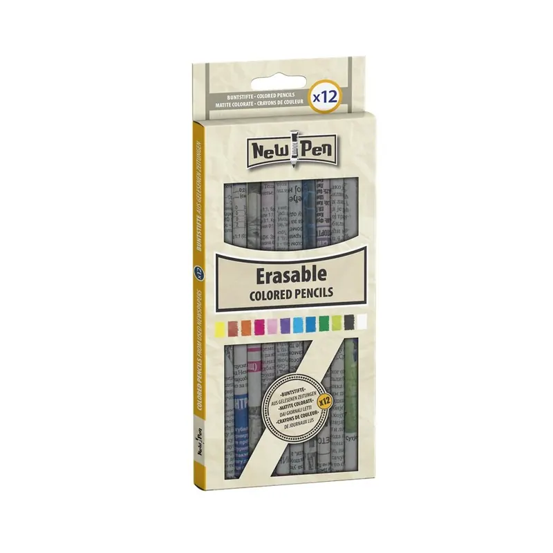 NewPen Eco-Buntstifte 12er Pack löschbar