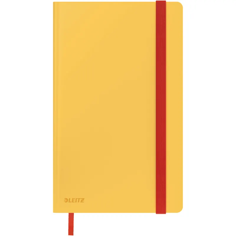 Notizbuch Leitz Cosy 4454 - A5 148 x 210 mm gelb kariert 80 Blatt Hartpappe-Einband FSC 100 g/m²