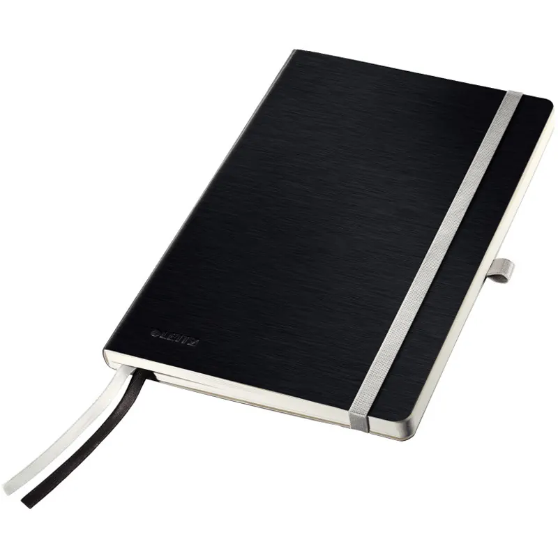 Notizbuch Leitz Style 4487 - A5 148 x 210 mm satin schwarz liniert 80 Blatt Kunststoff-Einband FSC 96 g/m²