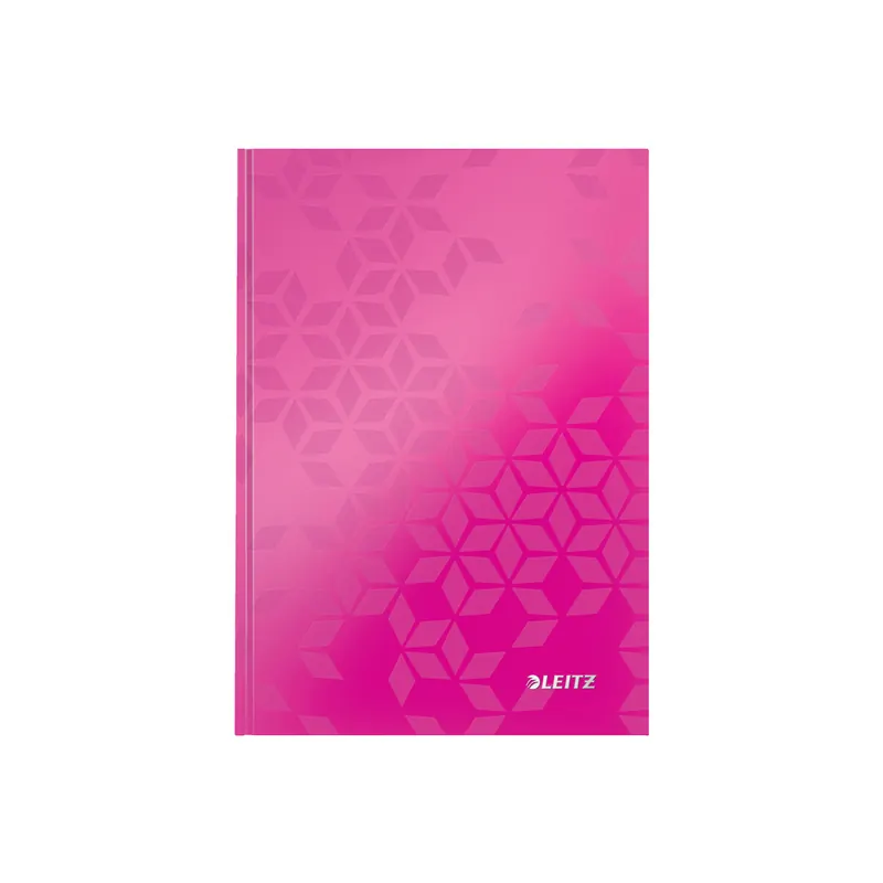 Notizbuch Leitz WOW 4627 - A5 148 x 210 mm pink liniert 80 Blatt Hartpappe-Einband FSC 90 g/m²  Pckg/6