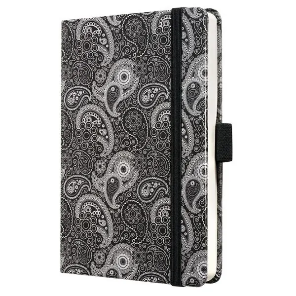 Notizbuch sigel Conceptum CO535 - A6 105 x 148 mm glam paisley liniert 97 Blatt Glossy Einband 80 g/m²