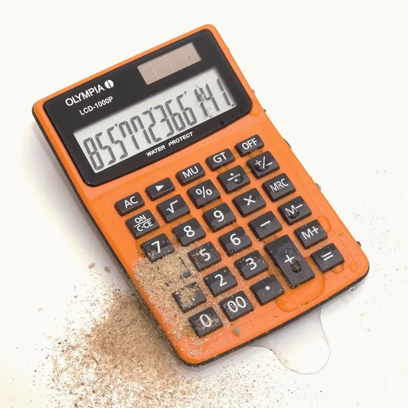OLYMPIA LCD-1000P Tischrechner wasserabweisend orange