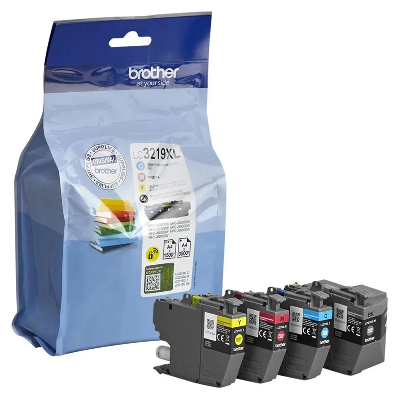 Original brother ValuePack LC-3219XLVALDR schwarz, cyan, magenta, gelb Tintenpatronen